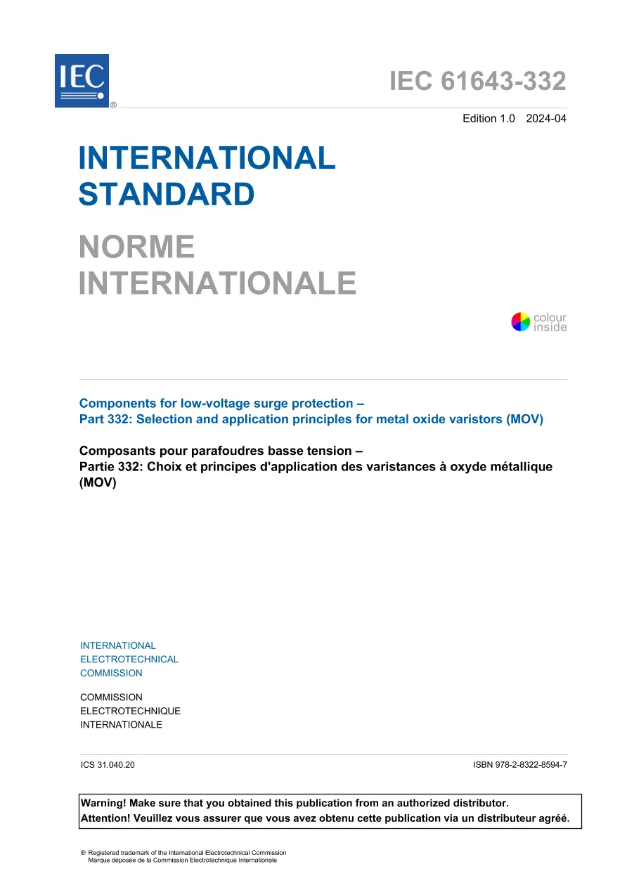 IEC 61643-332 Ed. 1.0 b:2024 pdf