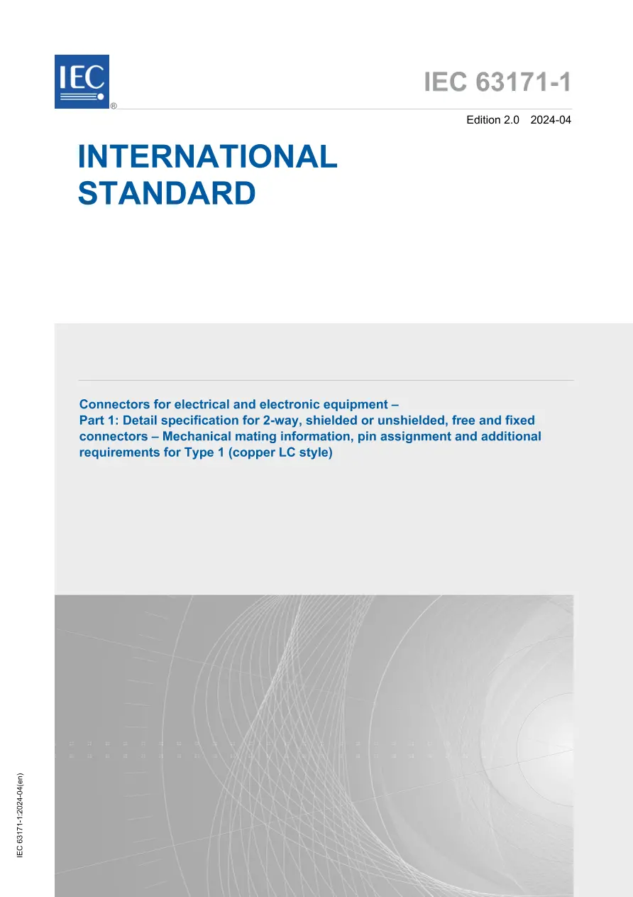 IEC 63171-1 Ed. 2.0 en:2024 pdf