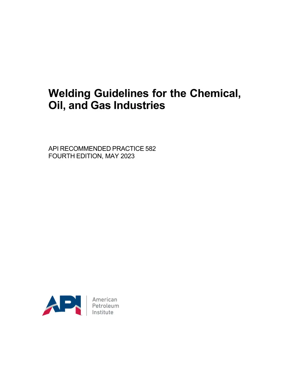 API RP 582 Fourth Edition 2023 PDF Api rp 582 fourth edition 2023 pdf