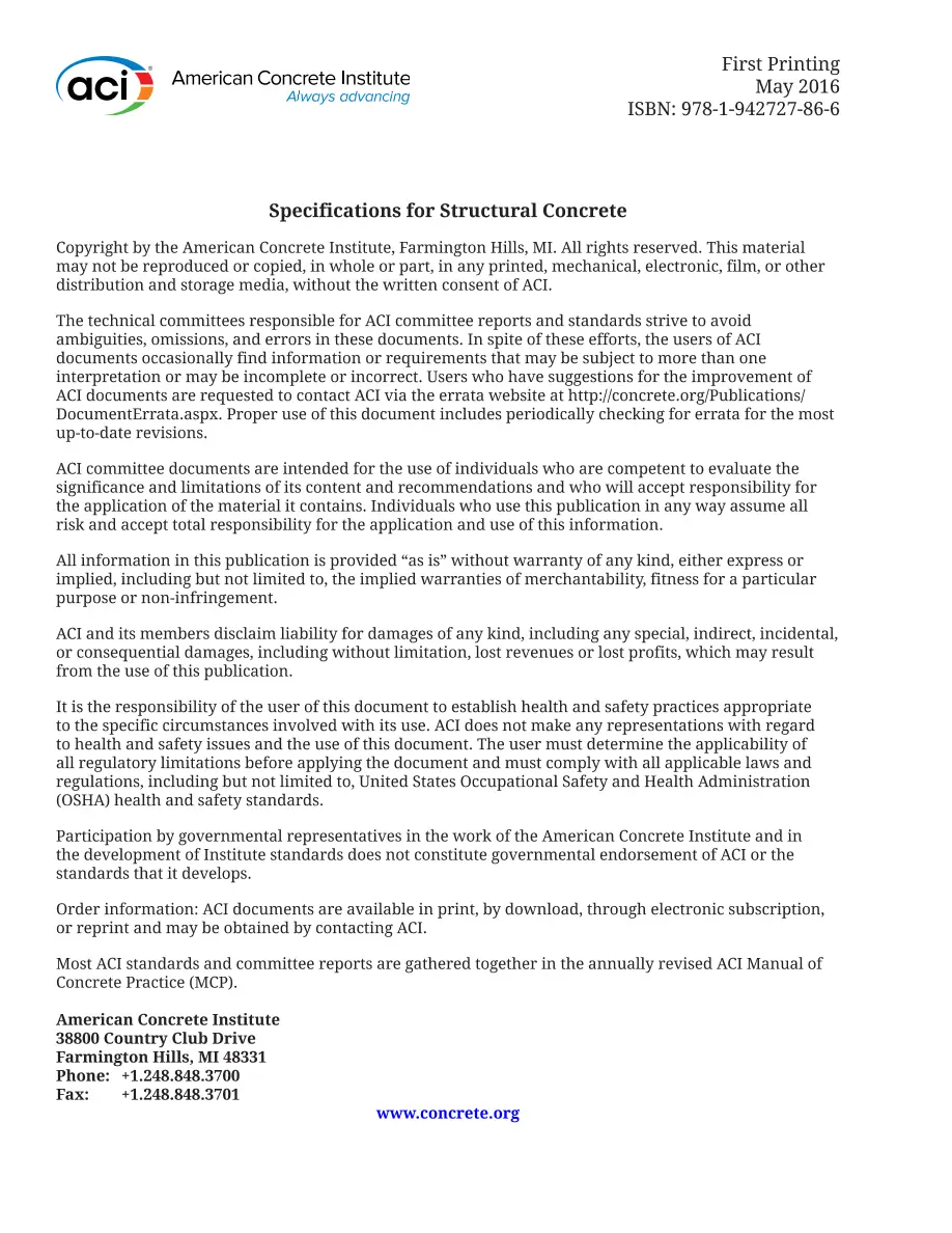 ACI 301-16 pdf