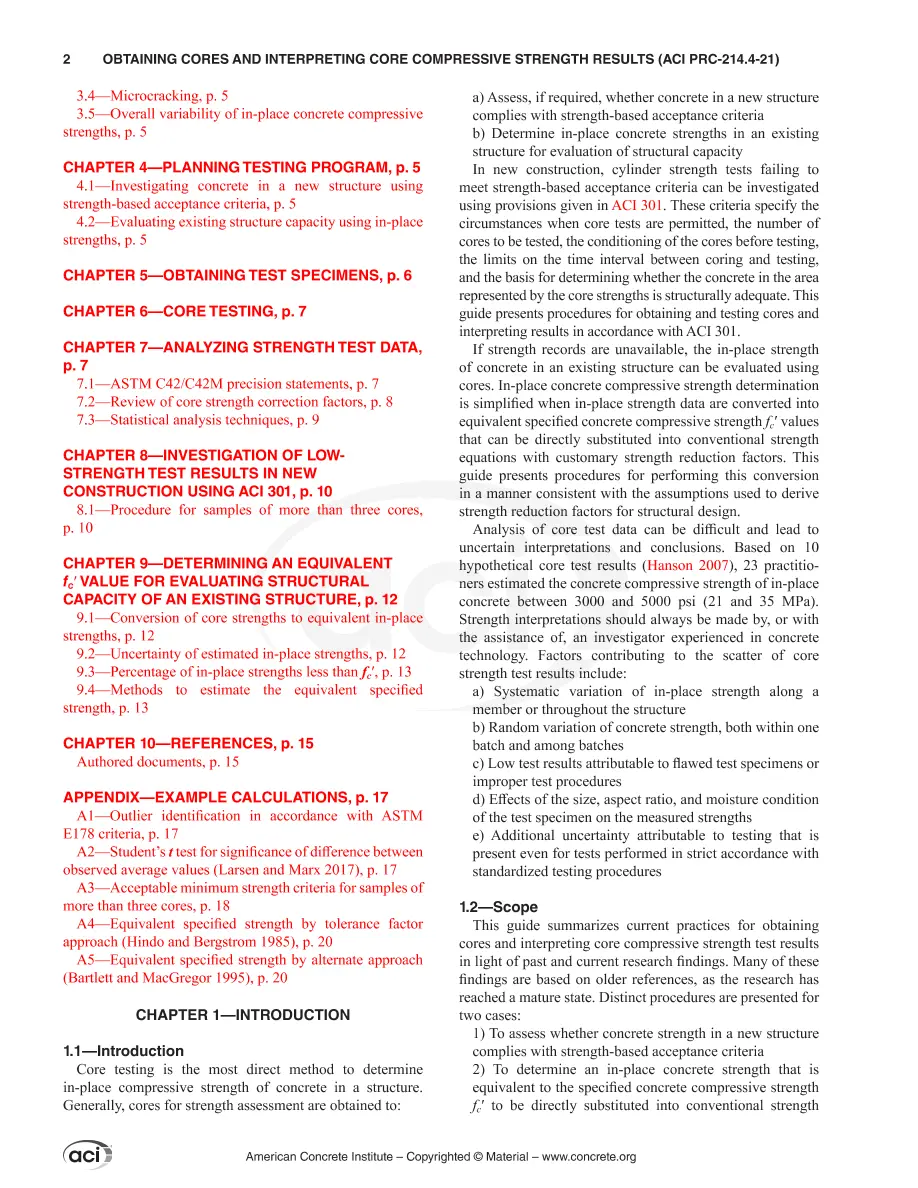 ACI 214.4-21 pdf