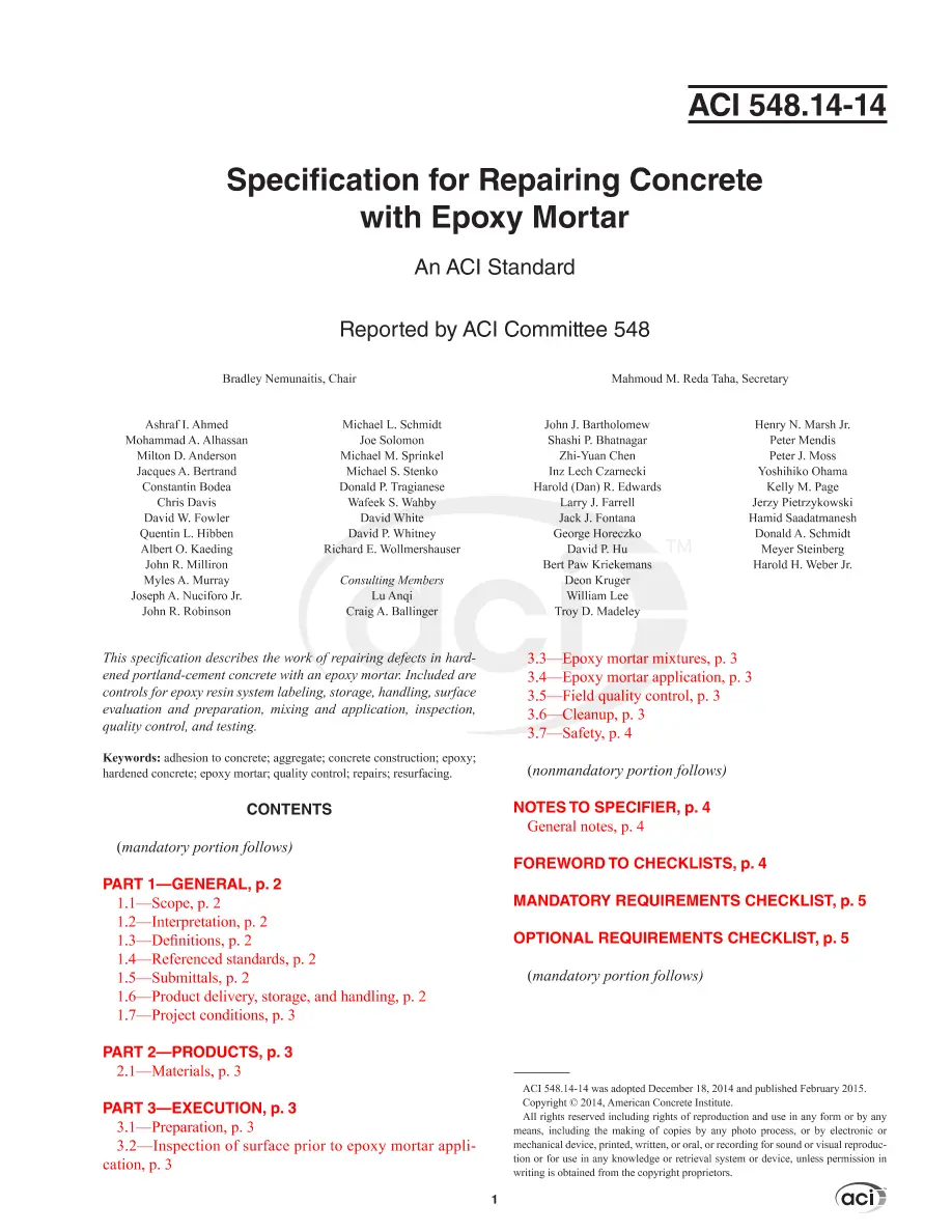 ACI 548.14-14 pdf