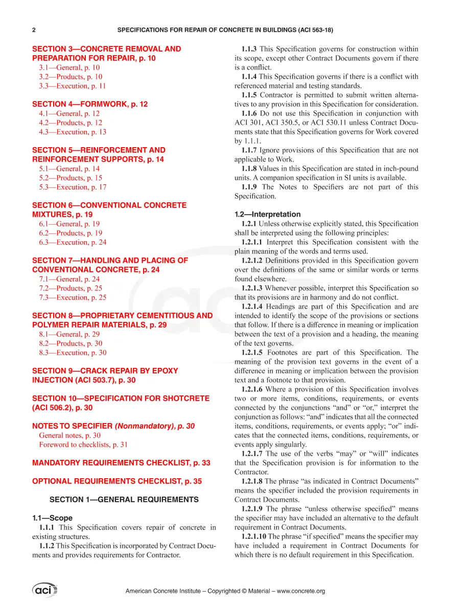ACI 563-18 pdf
