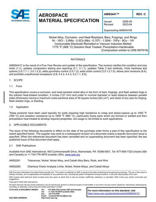 SAE AMS5441C pdf