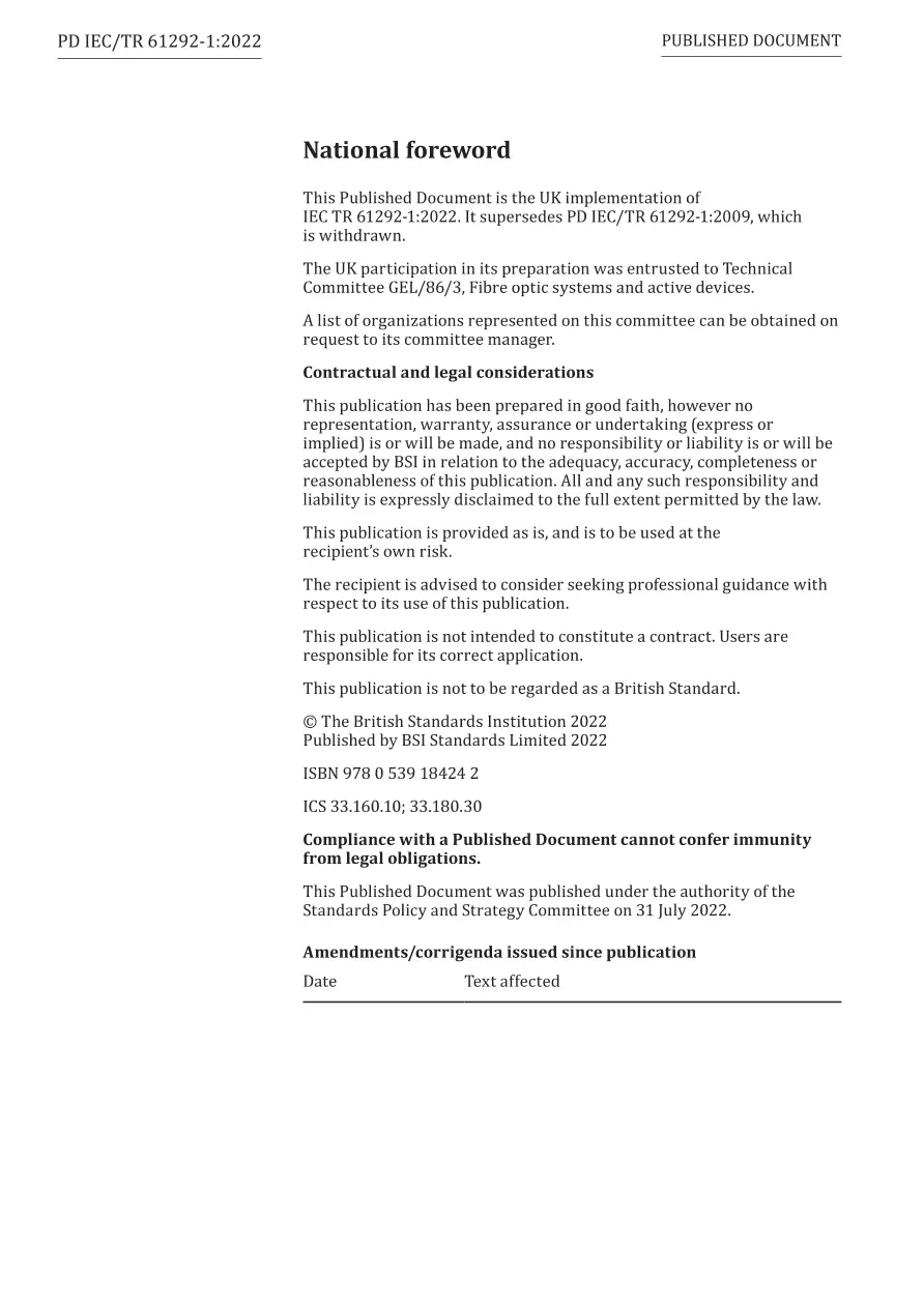 BS PD IEC/TR 61292-1:2022 pdf
