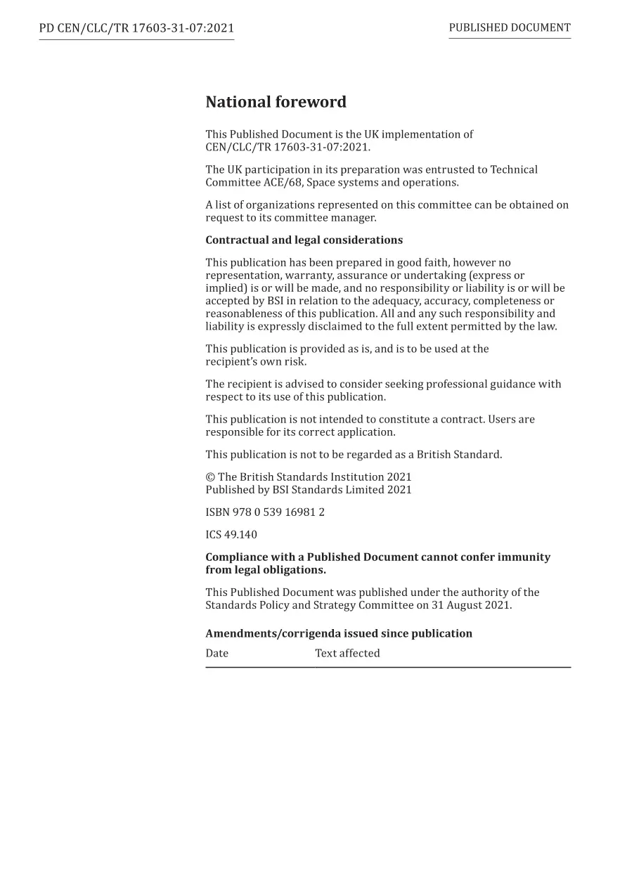 BS PD CEN/CLC/TR 17603-31-07:2021 pdf