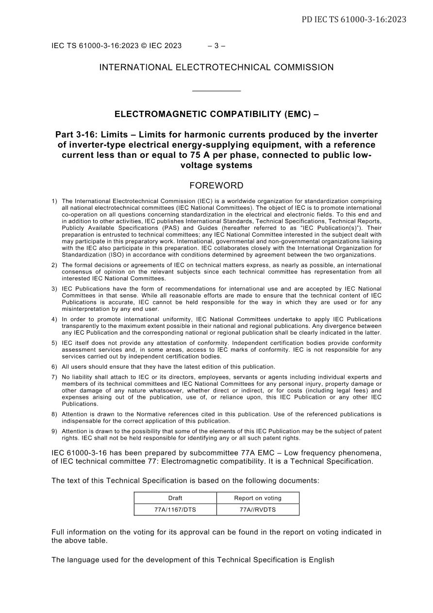 BS PD IEC TS 61000-3-16:2023 pdf