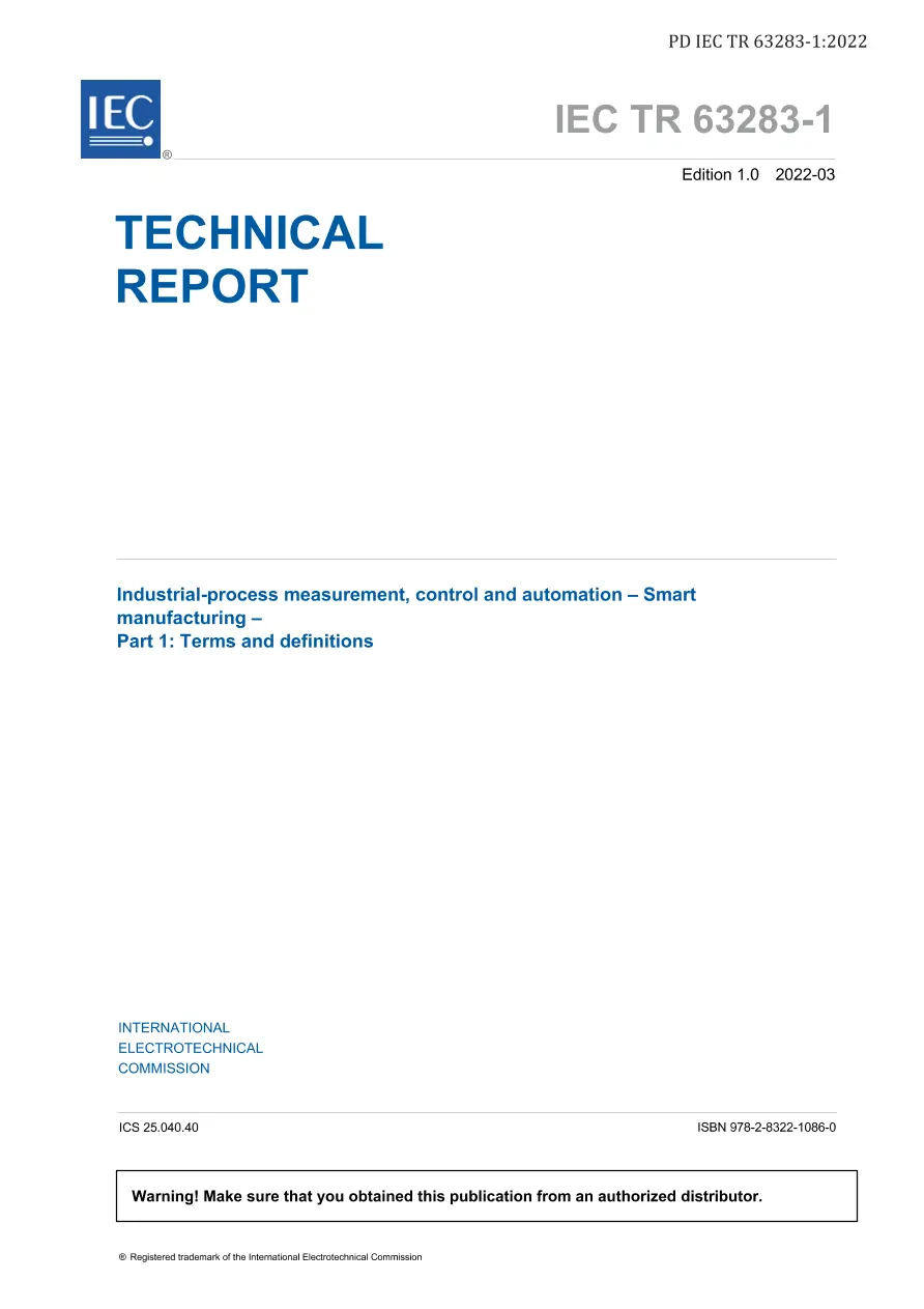 BS PD IEC TR 63283-1:2022 pdf