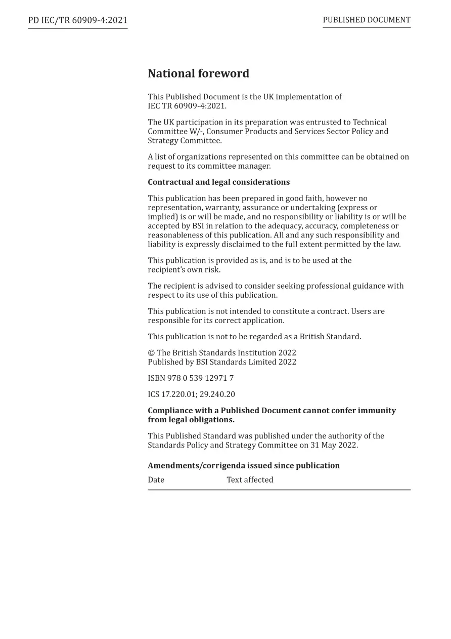 BS PD IEC/TR 60909-4:2021 pdf
