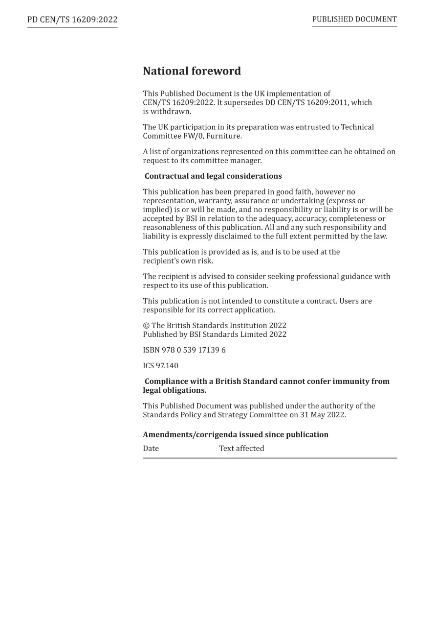 BS PD CEN/TS 16209:2022 pdf