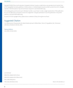CLSI C40 3rd Edition pdf