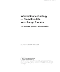 AS ISO/IEC 19794.10:2024 pdf