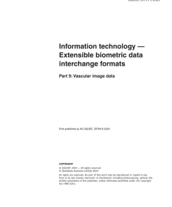 AS ISO/IEC 39794.9:2024 pdf