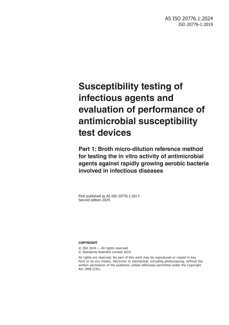 AS ISO 20776.1:2024 pdf