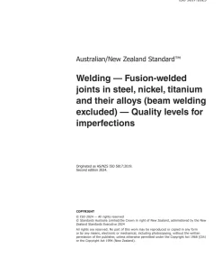 AS/NZS ISO 5817:2024 pdf