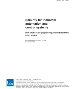 AS IEC 62443.2.1:2025 pdf
