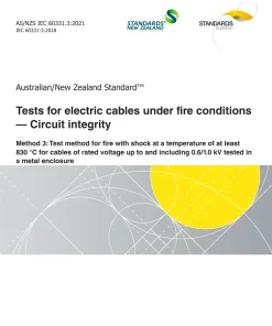 AS/NZS IEC 60331.3:2021 pdf