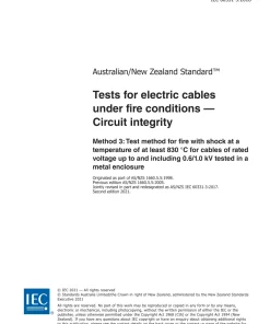 AS/NZS IEC 60331.3:2021 pdf