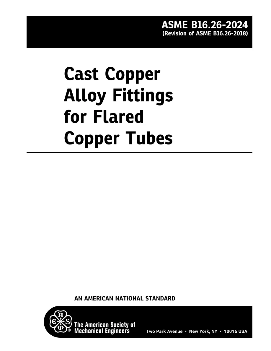 ASME B16.26-2024 pdf