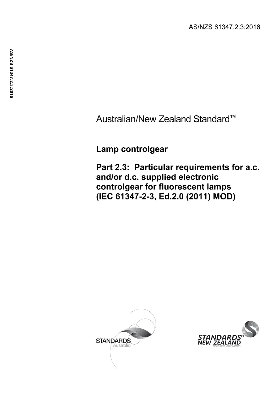 AS/NZS 61347.2.3:2016 pdf
