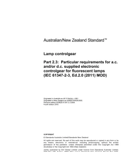 AS/NZS 61347.2.3:2016 pdf