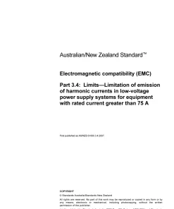 AS/NZS 61000.3.4:2007 pdf