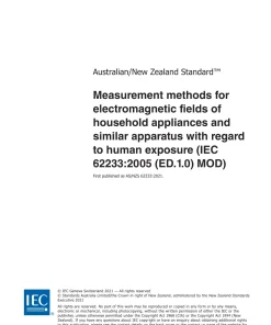 AS/NZS 62233:2021 pdf