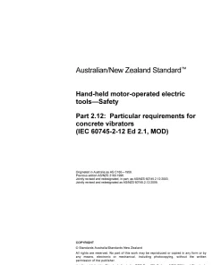 AS/NZS 60745.2.12:2009 pdf