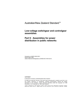 AS/NZS IEC 61439.5:2016 pdf
