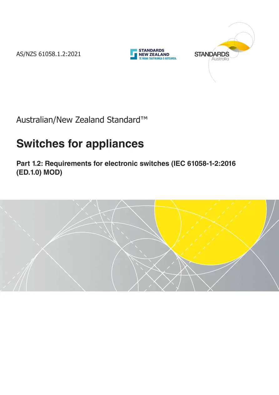 AS/NZS 61058.1.2:2021 pdf