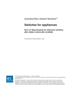 AS/NZS 61058.1.2:2021 pdf