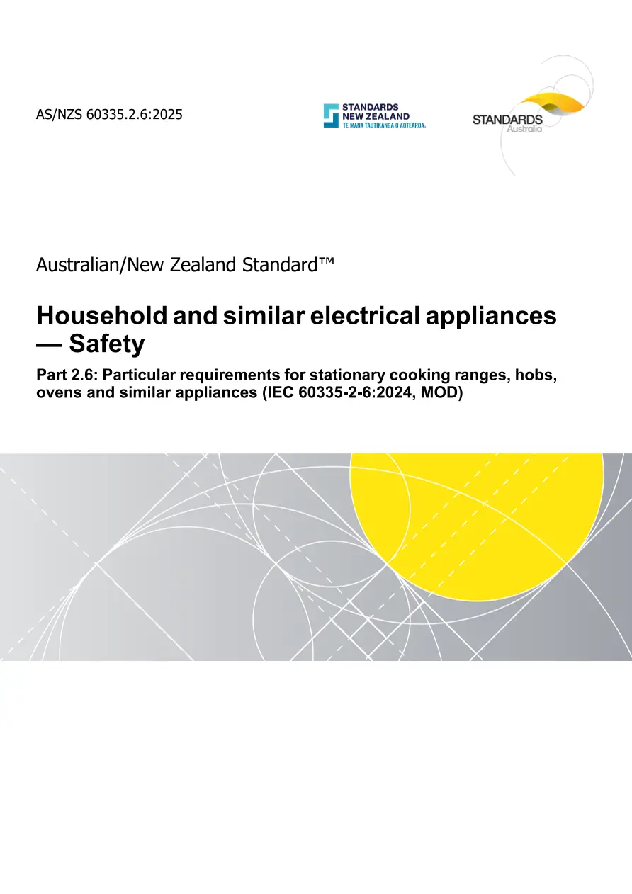 AS/NZS 60335.2.6:2025 pdf