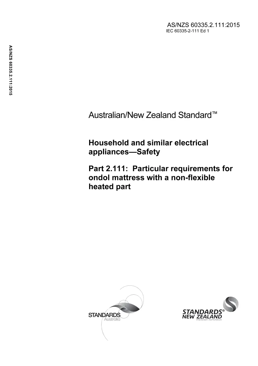 AS/NZS 60335.2.111:2015 pdf