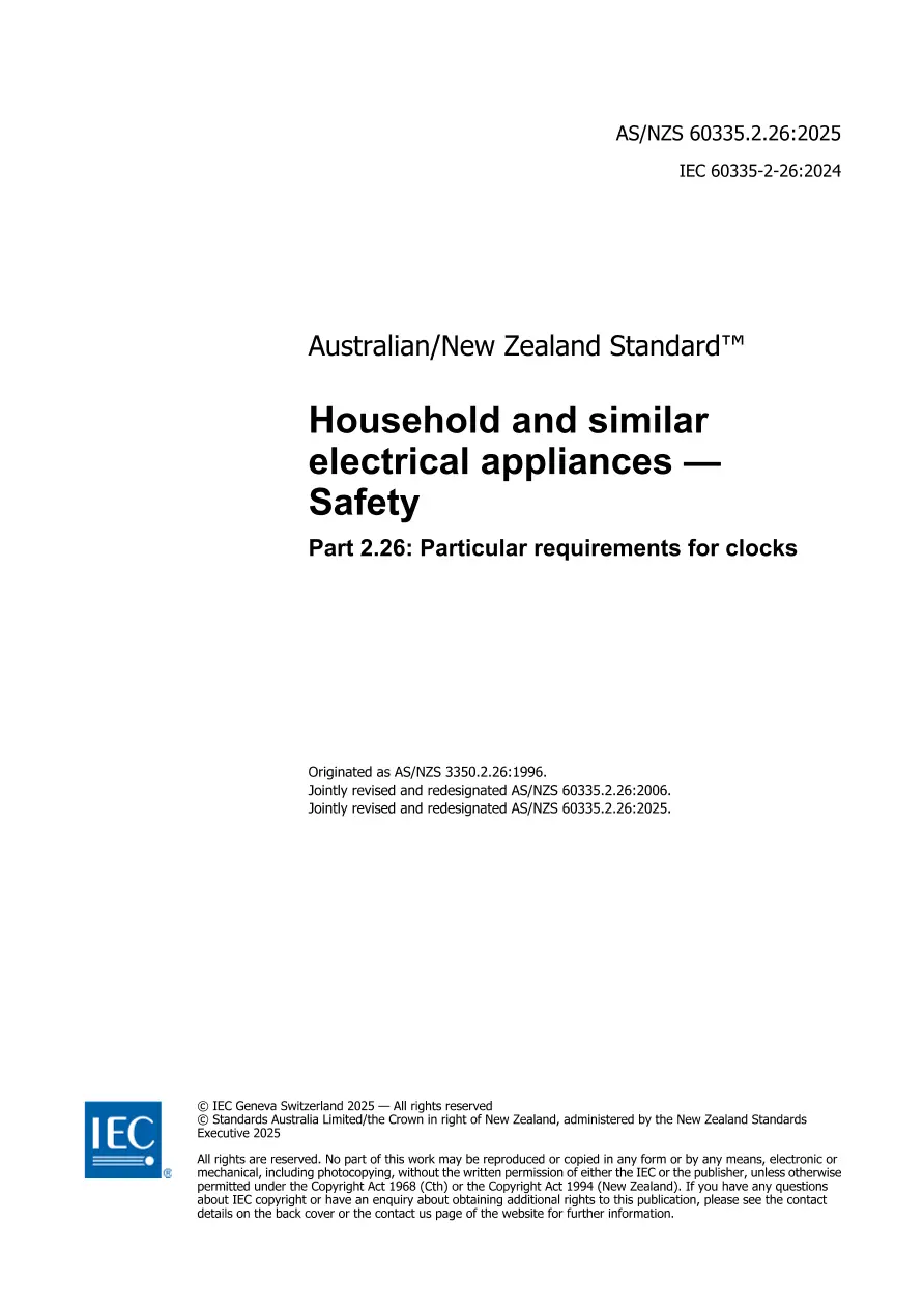 AS/NZS 60335.2.26:2025 pdf