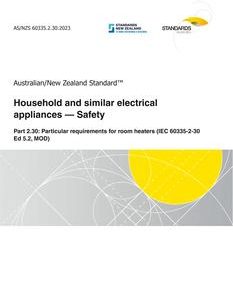 AS/NZS 60335.2.30:2023 pdf