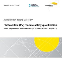 AS/NZS 61730.1:2024 pdf