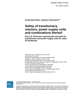 AS/NZS 61558.2.9:2025 pdf