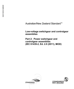 AS/NZS 61439.2:2016 pdf