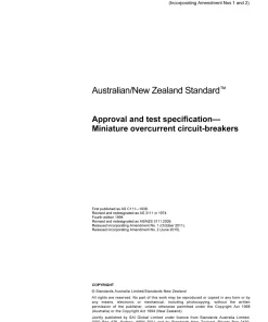 AS/NZS 3111:2009 pdf