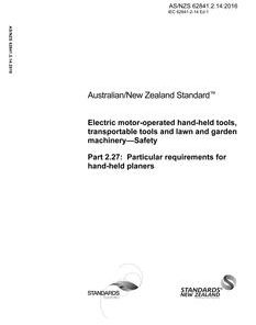 AS/NZS 62841.2.14:2016 pdf