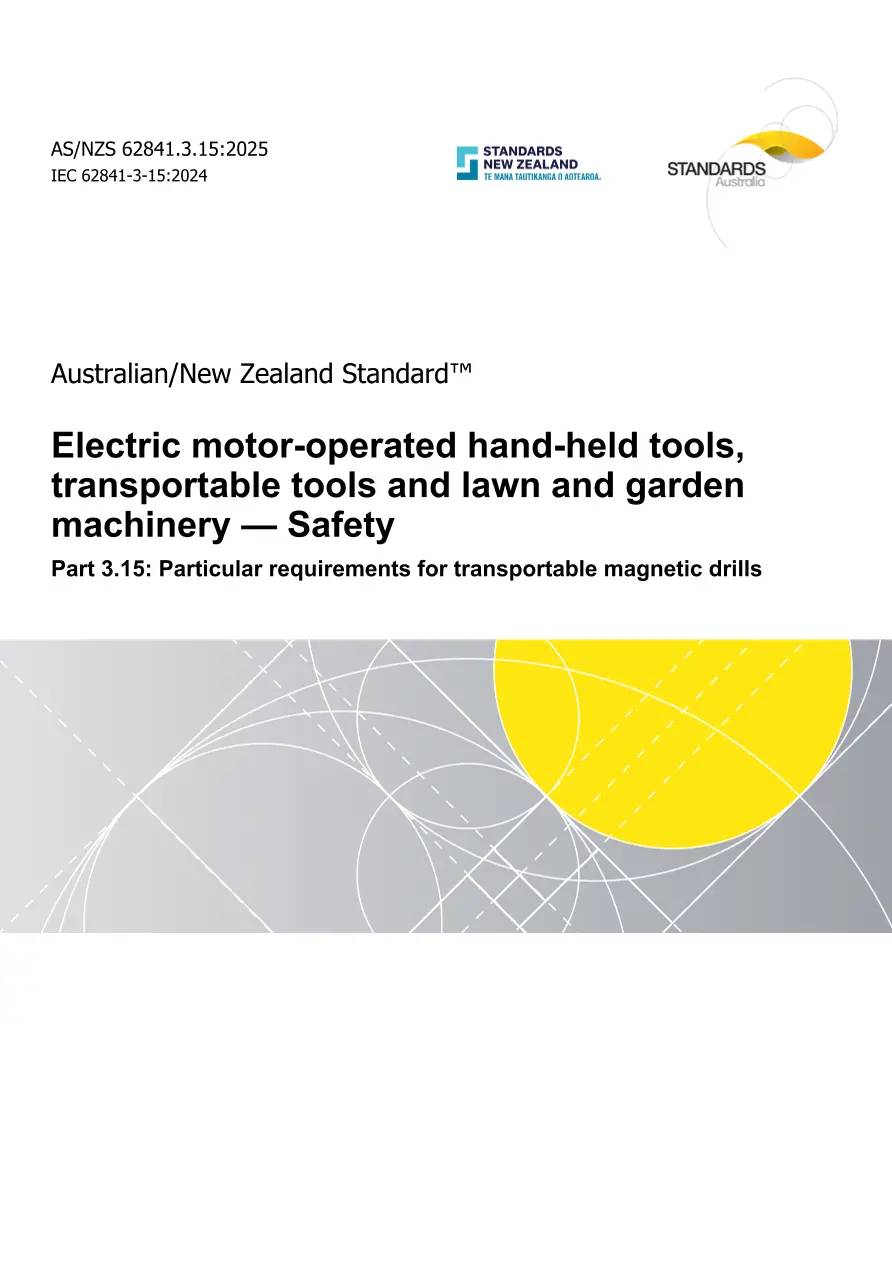 AS/NZS 62841.3.15:2025 pdf