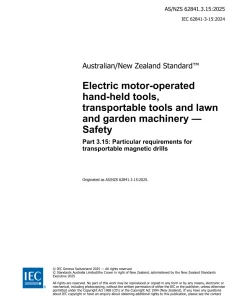 AS/NZS 62841.3.15:2025 pdf