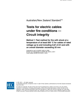 AS/NZS IEC 60331.1:2021 pdf