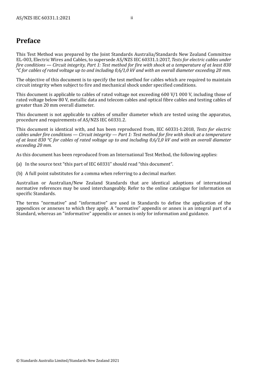 AS/NZS IEC 60331.1:2021 pdf