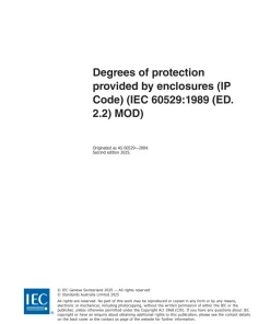 AS 60529:2025 pdf
