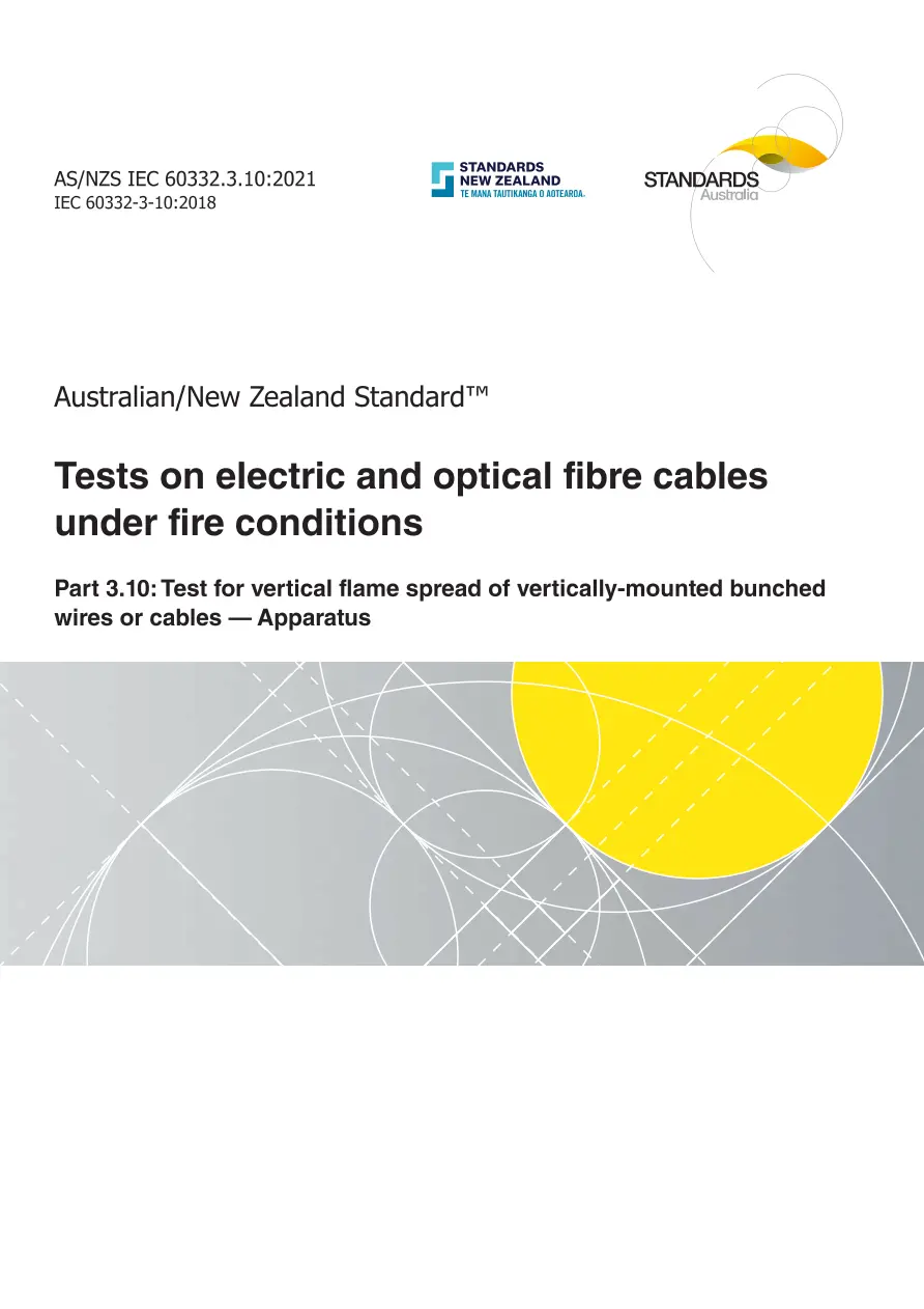 AS/NZS IEC 60332.3.10:2021 pdf