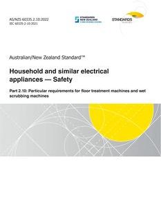 AS/NZS 60335.2.10:2022 pdf