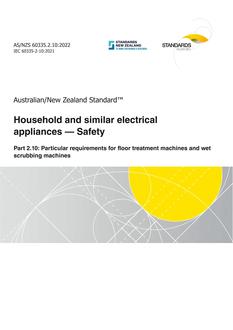 AS/NZS 60335.2.10:2022 pdf
