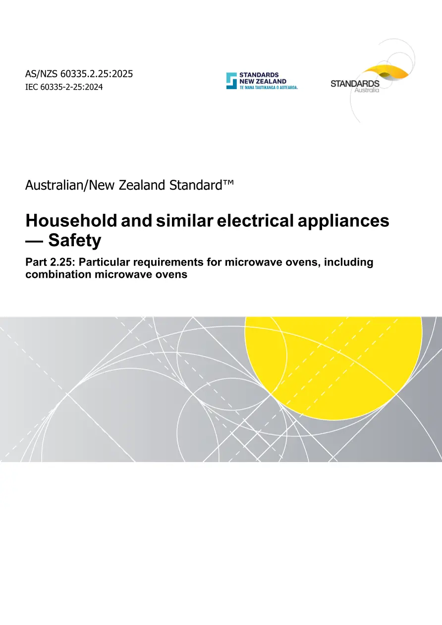 AS/NZS 60335.2.25:2025 pdf