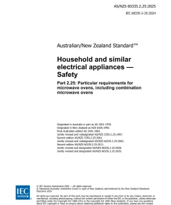 AS/NZS 60335.2.25:2025 pdf